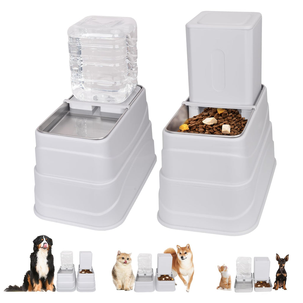 dog Feeder and Water Dispenser Set