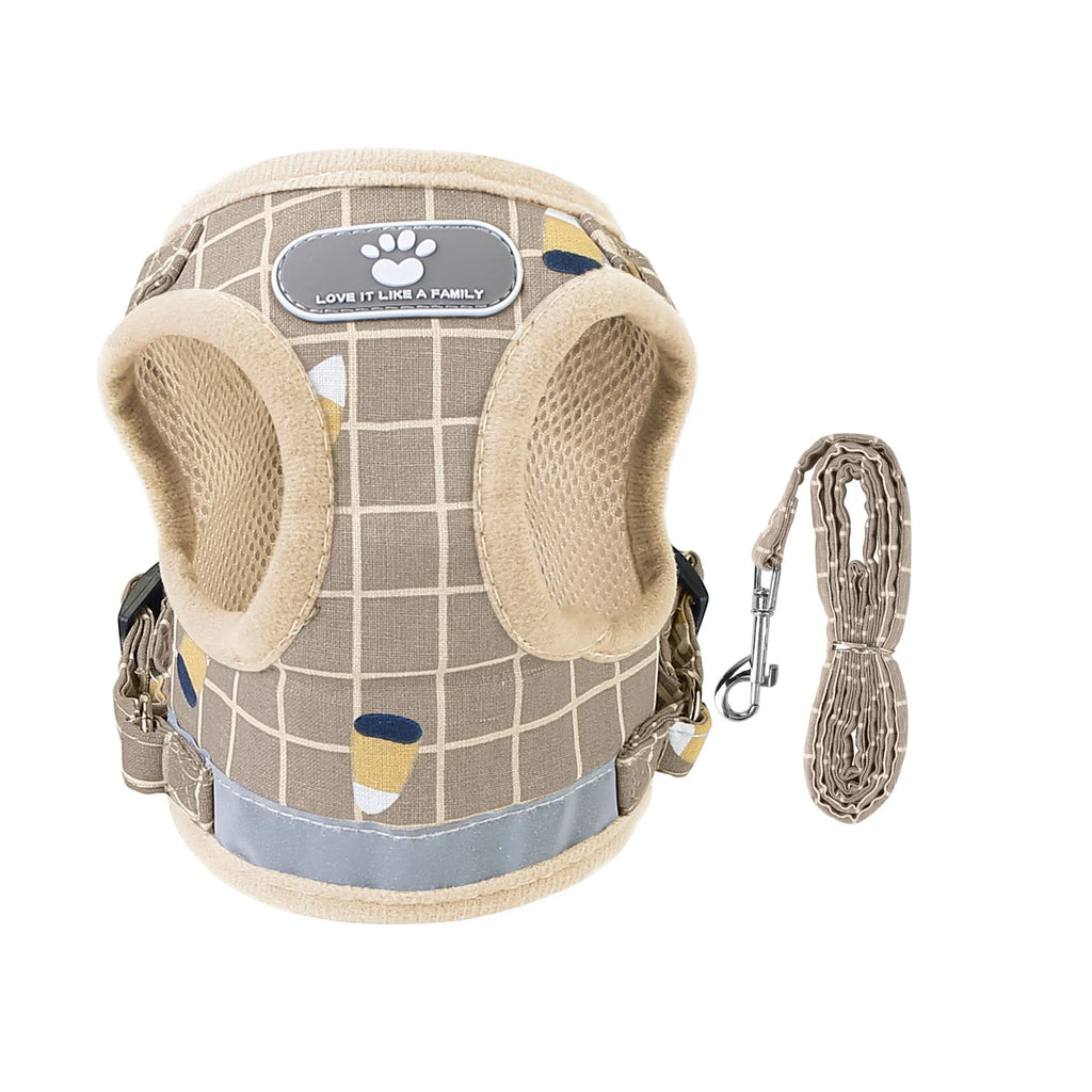 Pet Mesh Harness Dog Leash Set