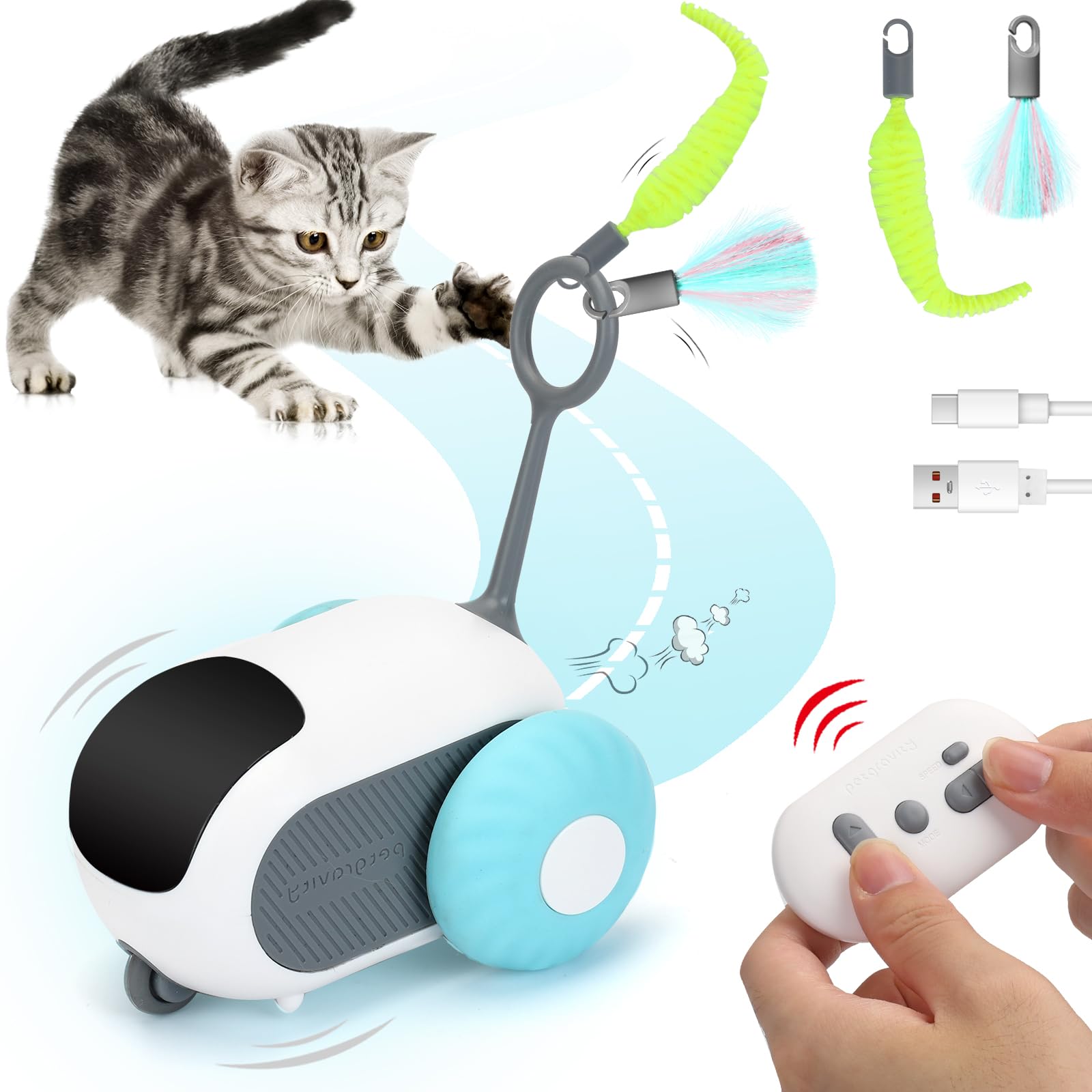Turbo Tail 3.0 Cat Toy Remote Control Cat Toy