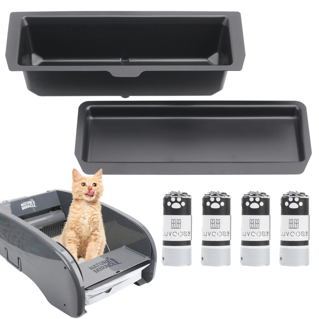 Permanent Waste Receptacle with 40 Litter Box Liners Compatible