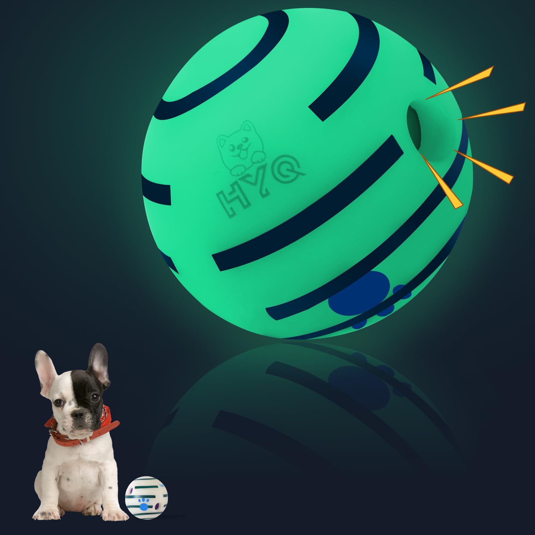 Glowing Interactive Dog Squeaky Toys