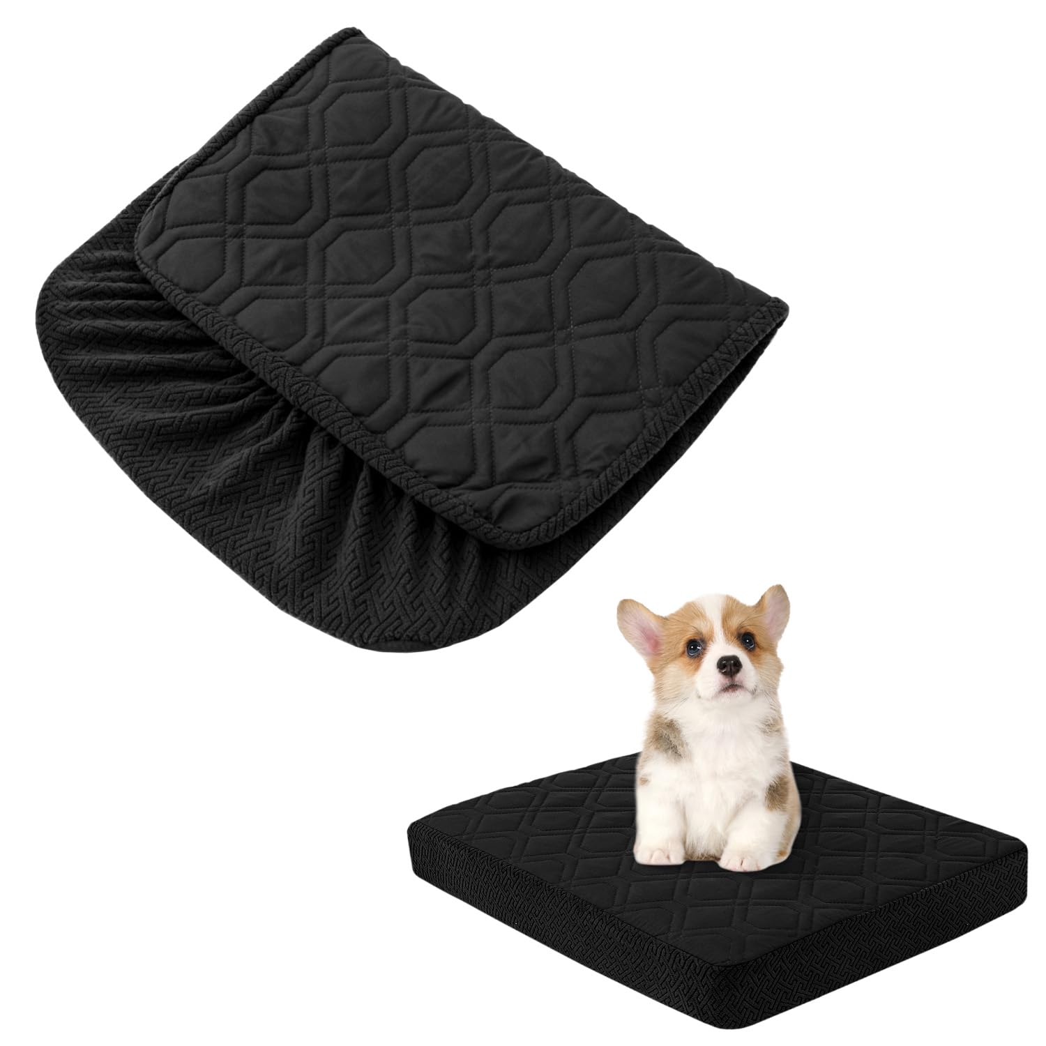 Waterproof Dog Bed Covers  Black