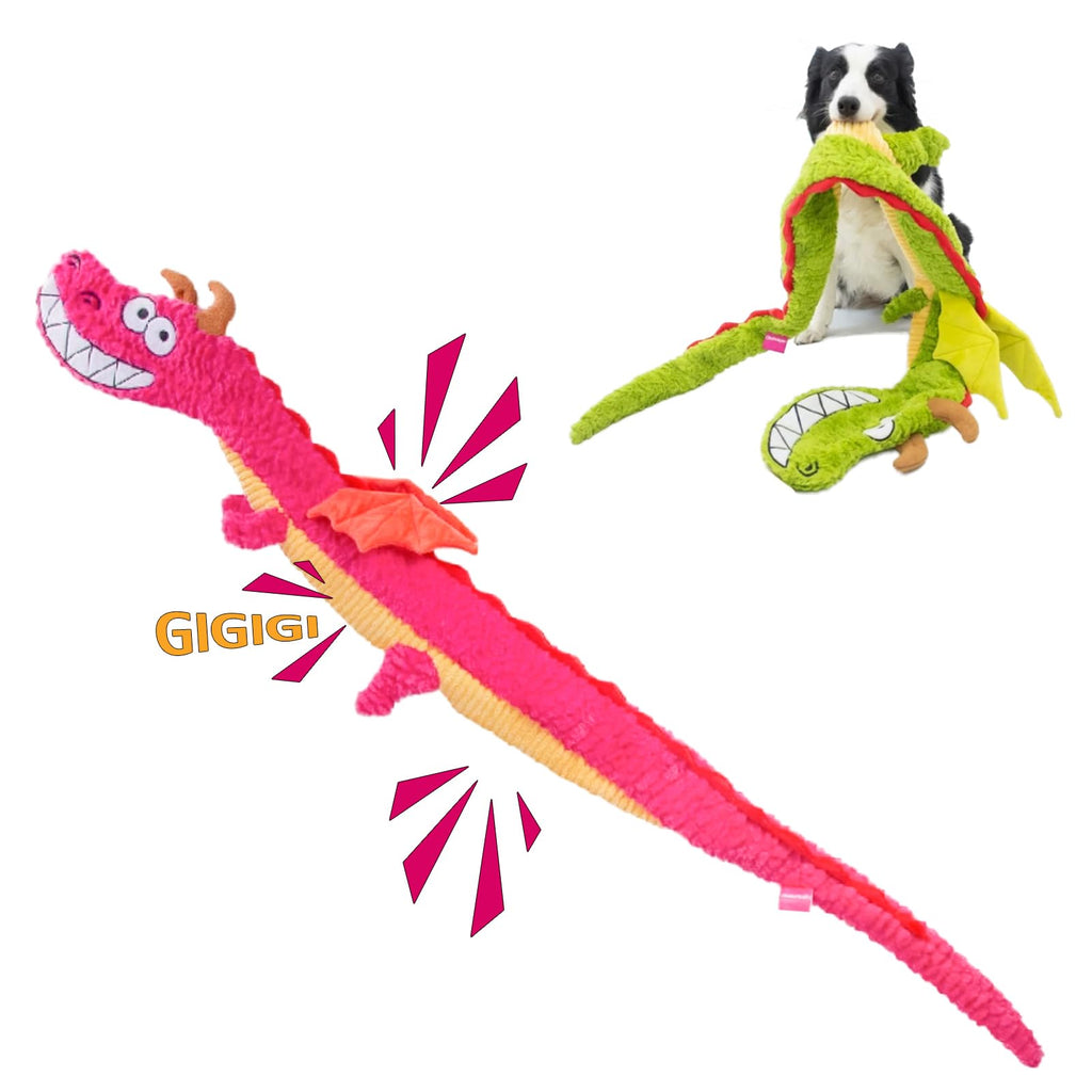 Large Squeaky Dog Toys  for Aggressive Chewers (Pink)