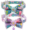 Floral Bow Collar with Bell Removable
