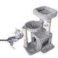 Small Cat Tower with Sisal Scratching Post and Hammock